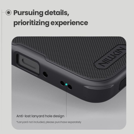 Чохол NILLKIN Frosted Shield Pro, гібрид з матовим покриттям на OnePlus Ace 6 — чорний