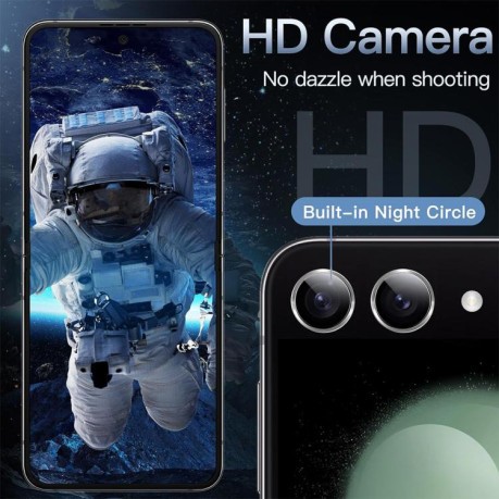 Захисне скло на камеру ENKAY Aluminium для Samsung Galaxy Flip 7 - чорне