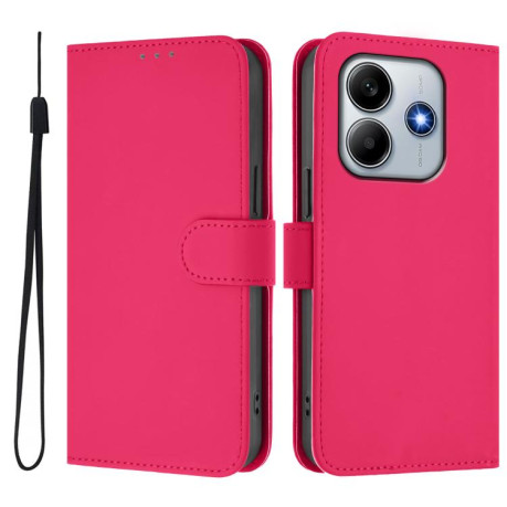 Чохол-книжка Skin Feel Solid Color Leather Xiaomi Poco M7 Pro 5G - пурпурно-червоний