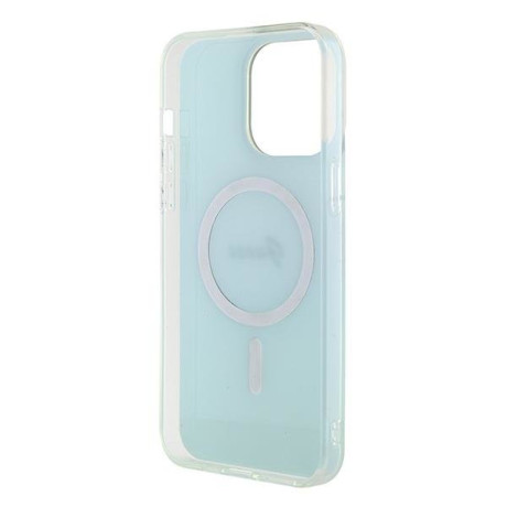 Оригинальный чехол Guess IML Iridescent MagSafe для iPhone 15 Pro Max - turquoise