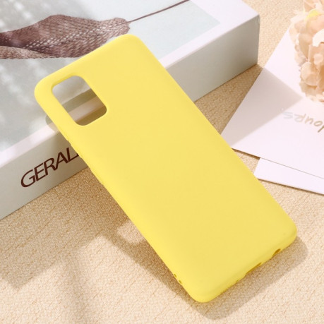 Силиконовый чехол Solid Color Liquid Silicone на Samsung Galaxy A71 / А715 - желтый
