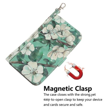 Чохол-книжка 3D Colored Horizontal Flip Leather  для Samsung Galaxy A26 5G - Flower