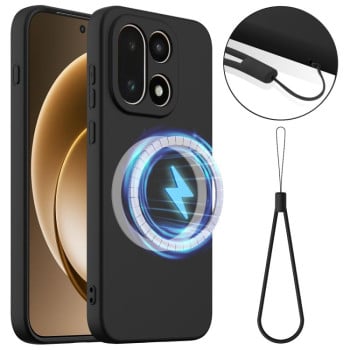 Силиконовый чехол Shockproof Silicone с Magsafe на OnePlus 15 — чёрный