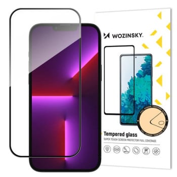 Захисне скло Wozinsky Full Glue Super Tough Screen Protector для iPhone 15 Plus - чорне