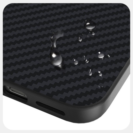 Ультратонкий чохол ABEEL C Carbon Fiber Series 6D Micro Relief MagSafe на Google Pixel 9a - чорний