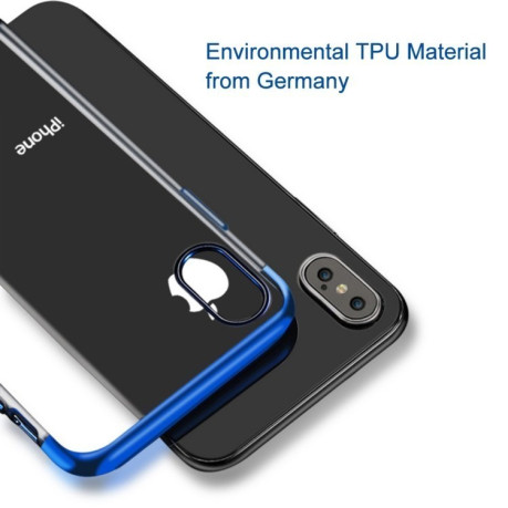 Чохол Electroplating Side TPU Protective Back Case на iPhone XS Max червоний