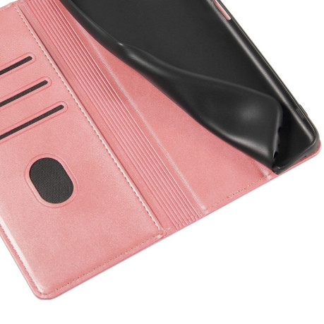 Чохол-книга Calf Texture Magnetic для iPhone 14 Pro Max - рожеве золото