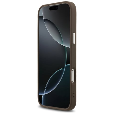 Оригинальный чехол Guess 4G Triangle Logo с MagSafe на iPhone 17 Pro Max - brown