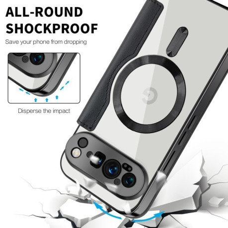 Чохол-книжка Shield MagSafe RFID Anti-theft Leather для Google Pixel 9 Pro XL - чорний
