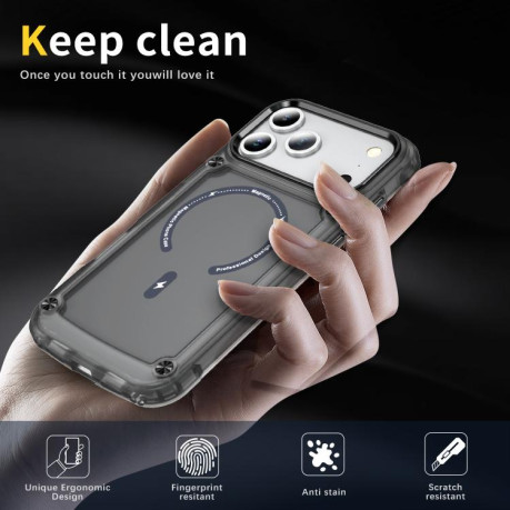 Противоударный чехол Skin Feel TPU + PC MagSafe Magnetic для iPhone 17 Pro - черный