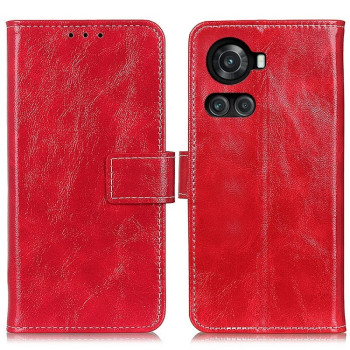 Чехол-книжка Magnetic Retro Crazy Horse Texture на OnePlus ACE/10R - красный