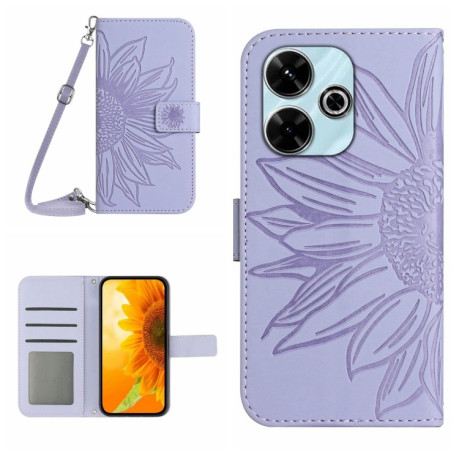 Чохол-книжка Skin Feel Sun Flower для Xiaomi Redmi 13 4G Global - фіолетовий