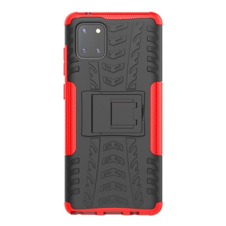 Противоударный чехол Tire Texture на Samsung Galaxy Note 10 Lite - красный