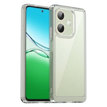 Протиударний чохол Colorful Acrylic Series із кольоровою силіконовою боковиною на Xiaomi OPPO A5 Pro 5G - прозорий