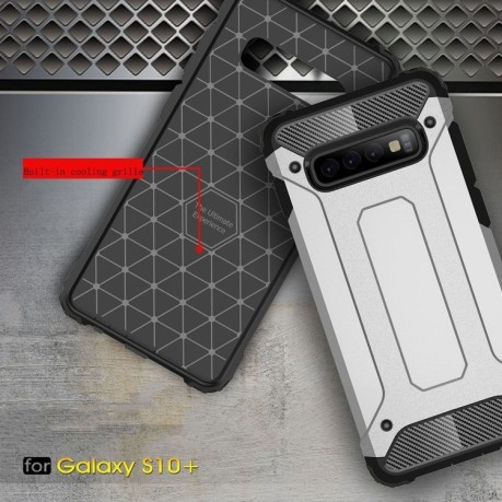 Противоударный чехол Rugged Armor на Samsung Galaxy S10+ -черный