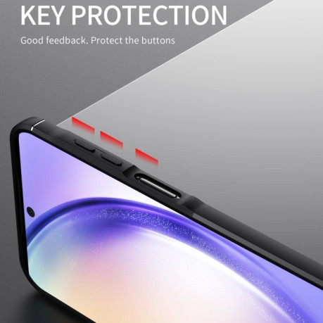 Ударозащитный чехол Metal Ring Holder для Samsung Galaxy A15 - черно-красный