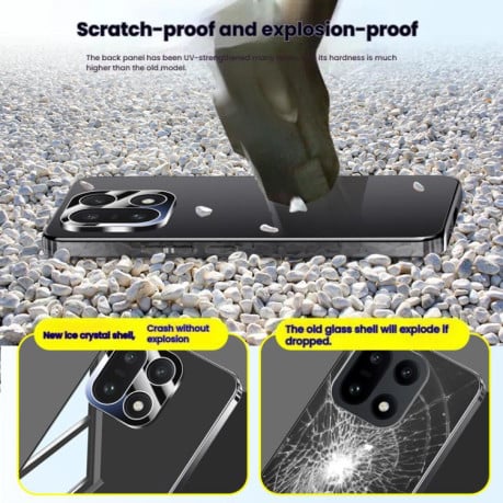 Чохол Electroplating Ice Crystal Airbag Full Coverage Shockproof на OnePlus 15 — сріблястий