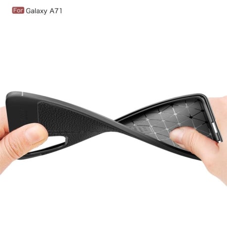 Ударозашитний чохол Litchi Texture Samsung Galaxy A71 / А715 - червоний