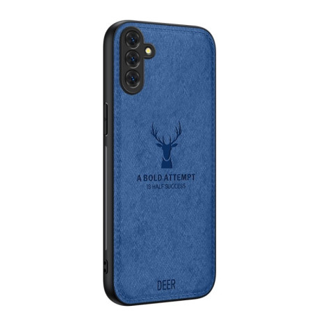 Ультратонкий чехол Deer Head Cloth Skin для Samsung Galaxy S24 FE 5G - синий