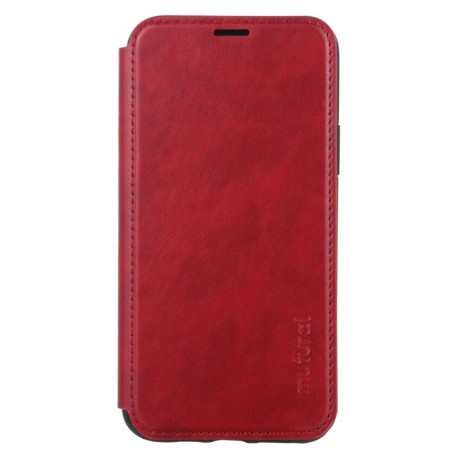 Кожаный чехол-книжка Mutural на iPhone 11- красный