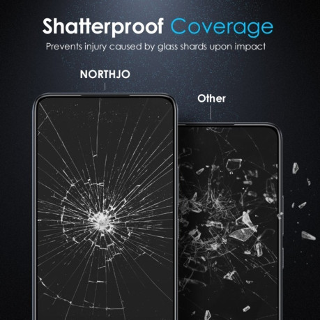 Захисне скло NORTHJO A++ Screen Protector Full Glue Silk Printing на Xiaomi 14T / 14T Pro 5G - чорне