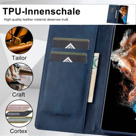 Чехол-книжка LC.IMEEKE RFID для Samsung Galaxy S23 5G - синий
