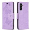 Чехол-книжка Butterflies Pattern для Samsung Galaxy A15 5G - фиолетовый