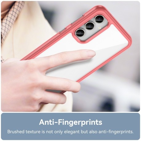 Противоударный чехол Colorful Acrylic Series для Samsung Galaxy S23 FE - красный