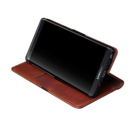 Кожаный Чехол Книжка Retro Texture Wallet Brown для Samsung Galaxy Note 8 со слотом для кредитных карт