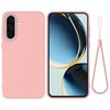 Силиконовый чехол Solid Color Liquid Silicone на Samsung Galaxy A37 5G — розовый