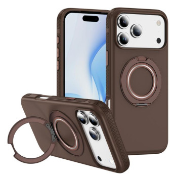 Чехол Escase с держателем и MagSafe на iPhone 18 Pro Max / 17 Pro Max — кофейный