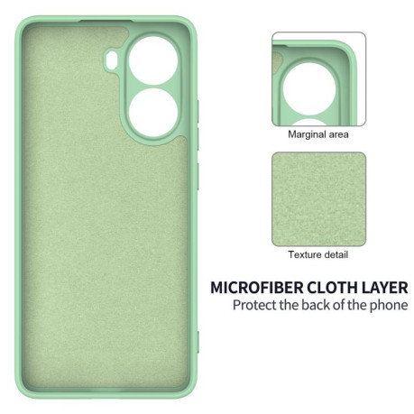Силиконовый чехол Solid Color Liquid Silicone на Xiaomi Poco X7 Pro - зеленый