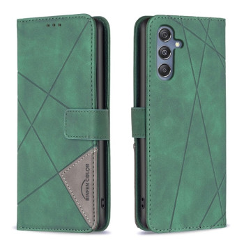 Чехол-книжка Rhombus Texture для Samsung Galaxy M34 5G - зеленый