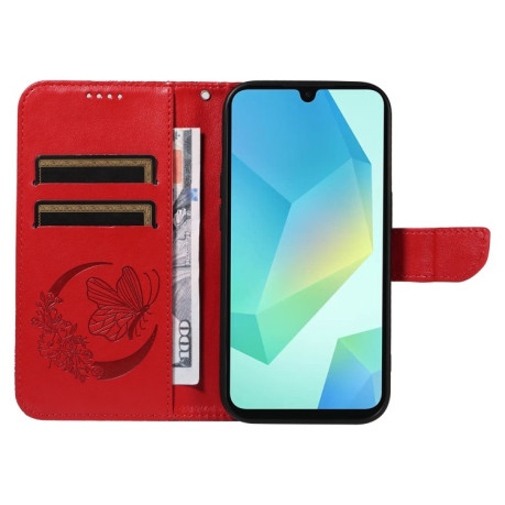 Чохол-книжка Swallowtail Butterfly Embossed Leather  для Samsung Galaxy A26 5G - червоний
