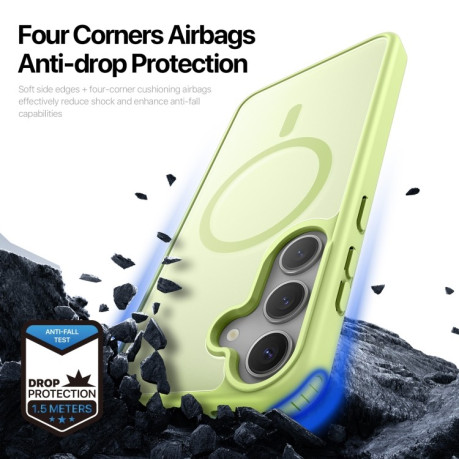 Чохол DUX DUCIS Yind Series MagSafe TPU Hybrid PC  для Samsung Galaxy S25+ 5G - зелений