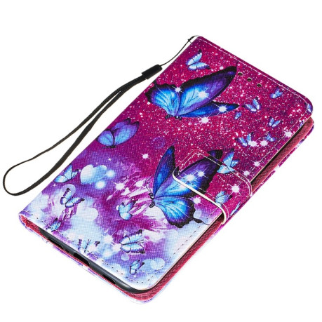 Чехол-книжка Cross Texture Painting на Samsung Galaxy A52/A52s - Purple Butterfly
