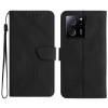 Чехол-книжка Stitching Embossed Leather для Xiaomi 13T / 13T Pro - черный