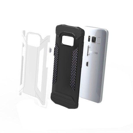 Противоударный чехол Steel Armor Combination на Samsung Galaxy S8/G950- белый