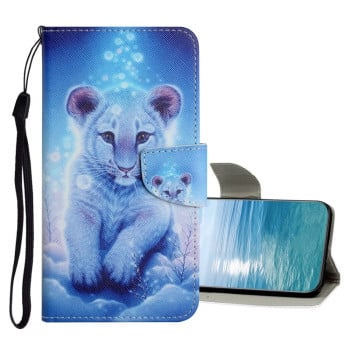 Чехол-книжка Colored Drawing Pattern для Samsung Galaxy A13 4G - Little Leopard