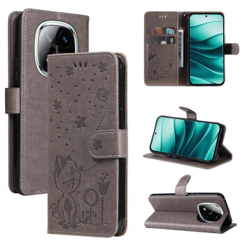 Чохол-книжка Cat and Dog для Xiaomi Redmi Note 14 Pro / 14 Pro+ 5G - сірий