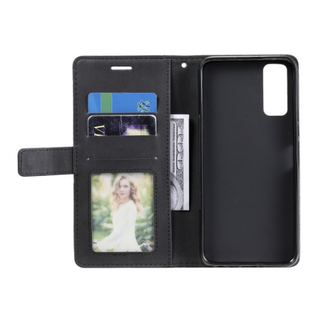 Чехол-книжка Skin Feel Splicing для Vivo Y72 5G / Y52 5G / iQOO Z3 - черный