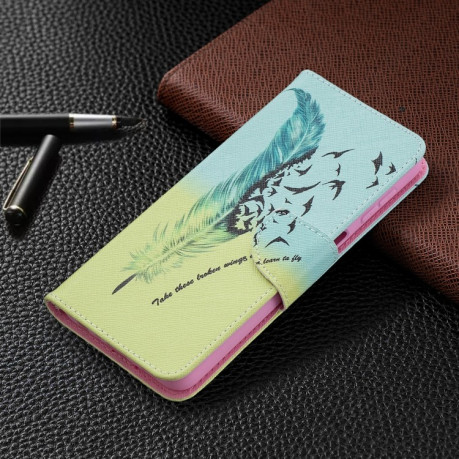 Чехол-книжка Colored Drawing Series на Samsung Galaxy A32 4G- Feather