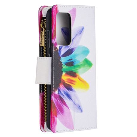 Чехол-кошелек Colored Drawing Series на Samsung Galaxy A52/A52s - Sun Flower