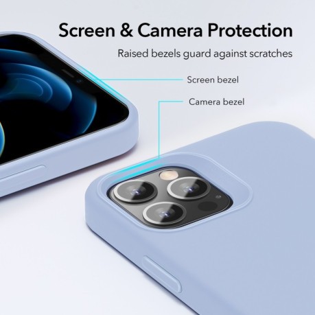 Противоударный силиконовый чехол ESR Cloud Series на iPhone 12 Pro Max - голубой