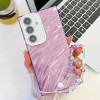Протиударний чохол Plating Glitter Texture Chain Wristband TPU для Samsung Galaxy S24 FE 5G - Purple Water Ripples