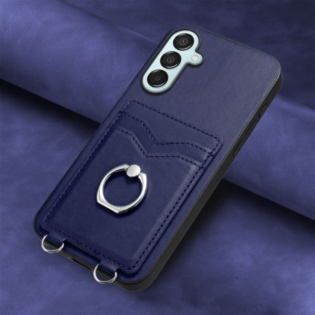 Протиударний чохол R20 Ring Card Holder для Samsung Galaxy F15/M15 - синій