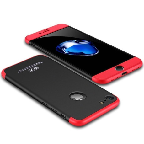Противоударный чехол GKK Three Stage Splicing на iPhone 7/8 - красно-черный
