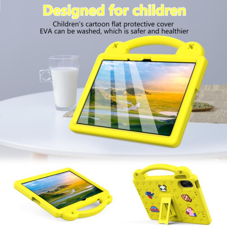 Противоударный чехол EVA Handle Kickstand Children для Xiaomi Redmi Pad 2 11 2025 - жовтий