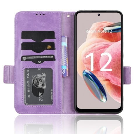 Чехол-книжка Symmetrical Triangle для Xiaomi Redmi Note 12 4G - фиолетовый