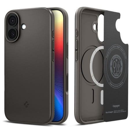 Оригінальний чохол Spigen Thin Fit з MagSafe на iPhone 17 - Gray